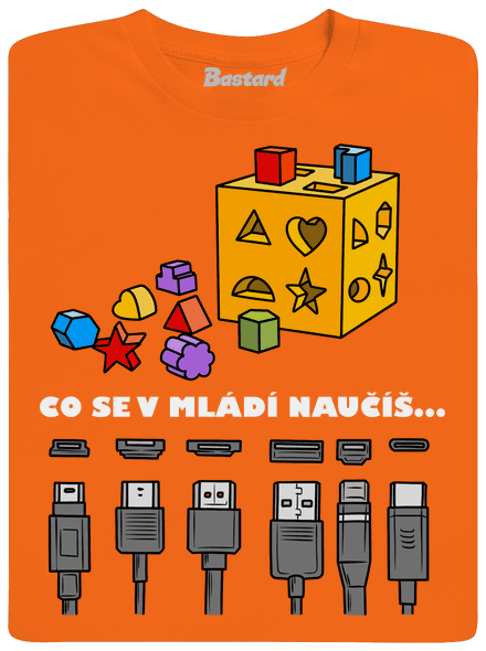 Co se v mládí naučíš pánské tričko Orange