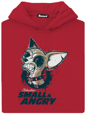 Čivava dětská mikina klokanka Fire Red