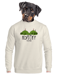 unisex mikina bez kapuce