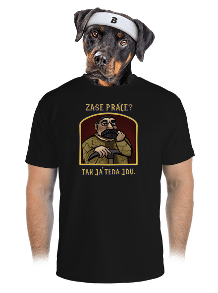 Zase práce? pánské sportovní tričko Black