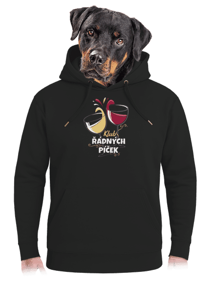 Klub řádných píček unisex mikina premium Dark Black
