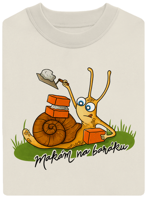 Makám na baráku unisex mikina bez kapuce Off White