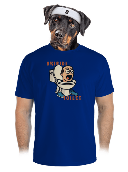 Skibidi Toilet pánské sportovní tričko Royal Blue Mal