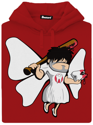 Zoubková víla dámská mikina klokanka Red Mal