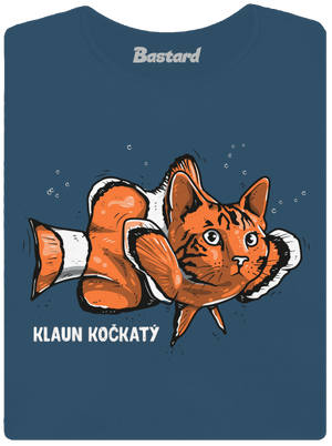 Klaun Kočkatý dámské tričko premium Petrol Blue