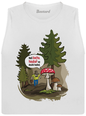 Bacha houbař dámské tílko volné White