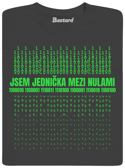 Jednička mezi nulami pánské dlouhý rukáv Dark Grey
