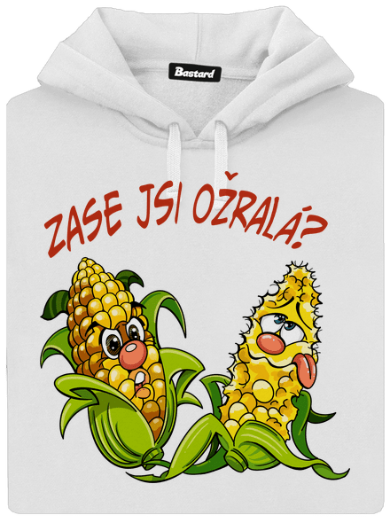 Zase jsi ožralá? dámská mikina klokanka White