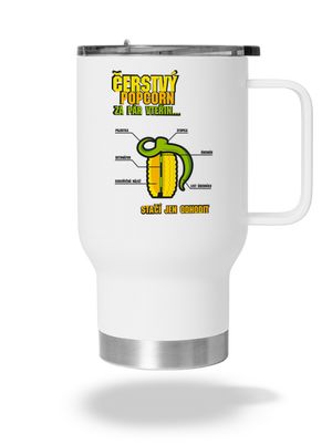 Čerstvý popcorn termohrnek White