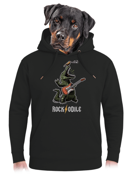 Rockodile unisex mikina premium Dark Black