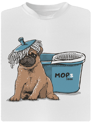 Mops pánské sportovní tričko White