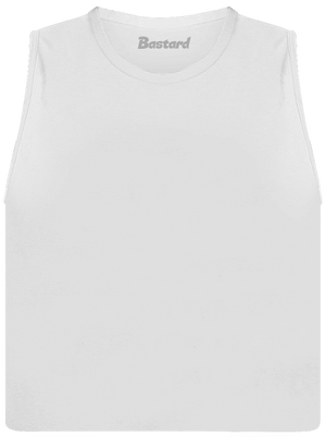 Bez potisku dámské tílko volné White