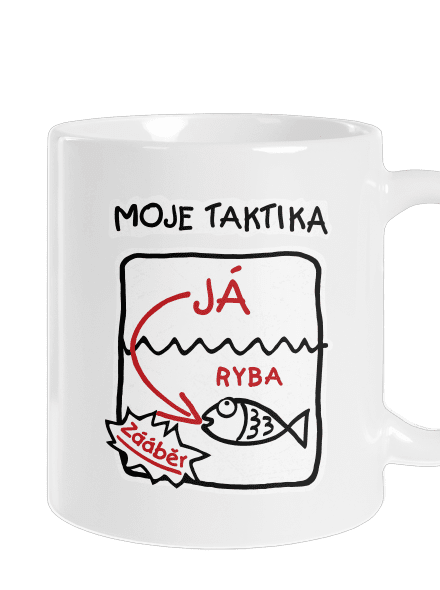 Rybářská taktika klasický hrnek White