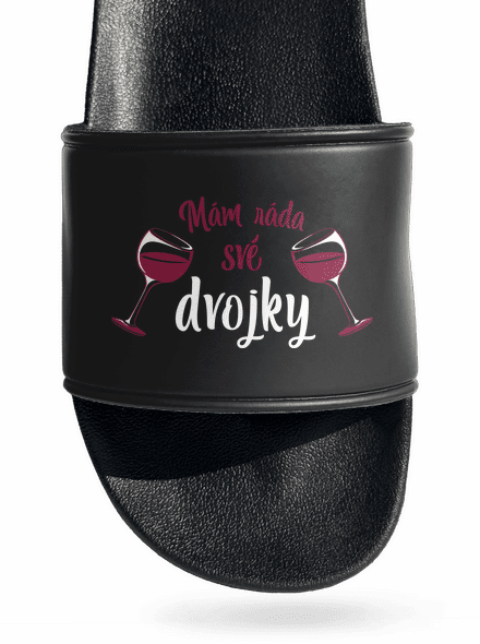 Dvojky pantofle Black