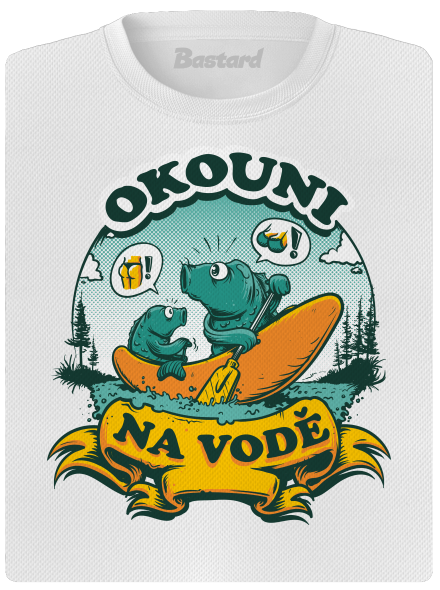 Okouni na vodě dámské sportovní tričko White
