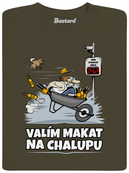 Valím na chalupu pánské tričko Urban Khaki