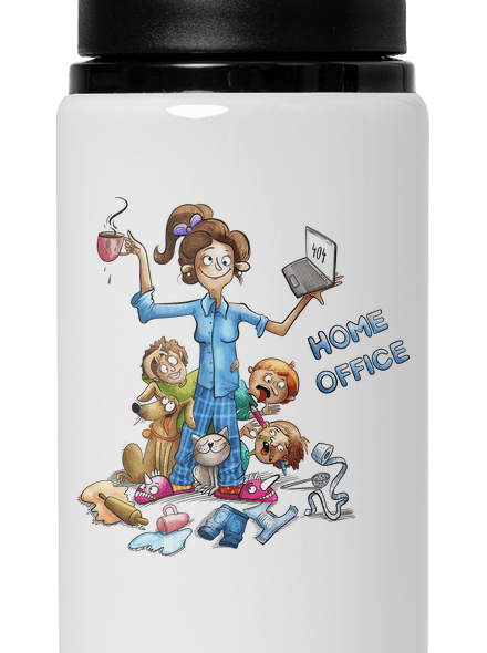 Maminčin home office lahev na vodu White