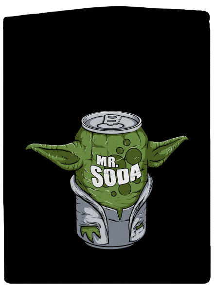 Mr. Soda pánská mikina na zip Black