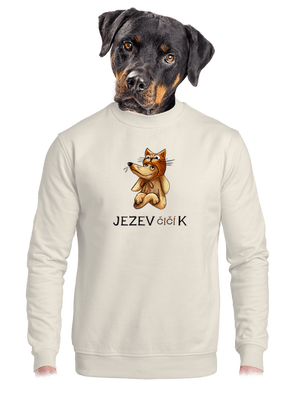 Jezevčičík unisex mikina bez kapuce Off White