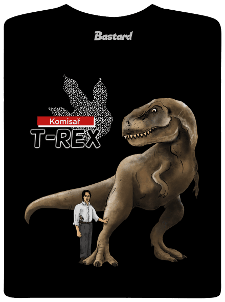 Komisař T-Rex pánské tričko Black