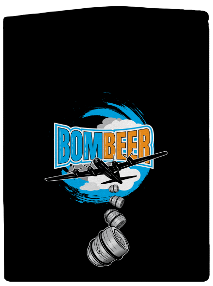 BomBeer pánská mikina na zip Black