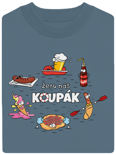 Český koupák unisex mikina bez kapuce Nordic Blue
