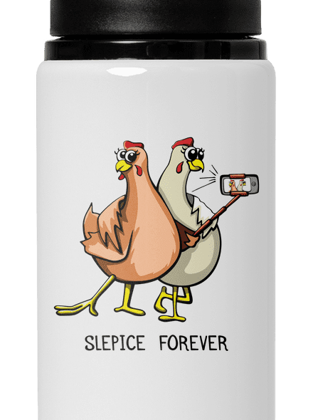 Slepice forever lahev na vodu White