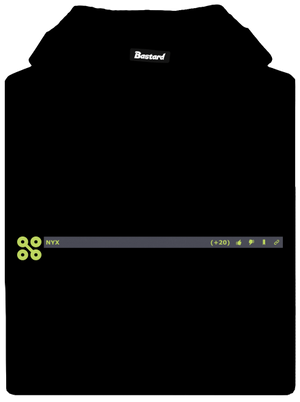 NYX lišta pánská mikina klokanka Black