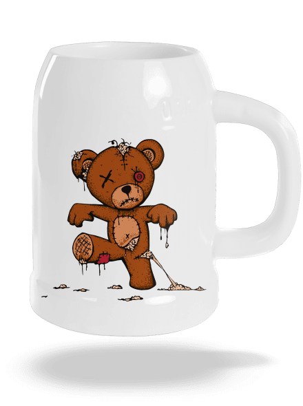 Zombie teddy půllitr White