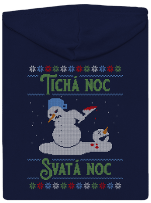 Vánoční koleda pánská mikina na zip Navy
