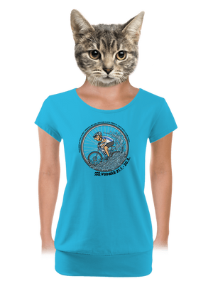 Cyklistický horoskop: Vodnář dámské tričko s lemem Blue Atol