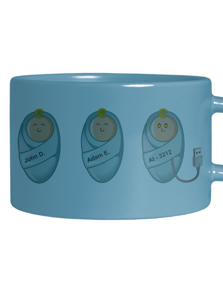 AI baby hrnek makronka Blue Macaron