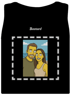 Simpsonovi z vlastní fotky dámské tílko klasické Black
