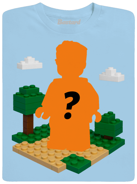 Lego postava z vlastní fotky pánské tričko Sky Blue