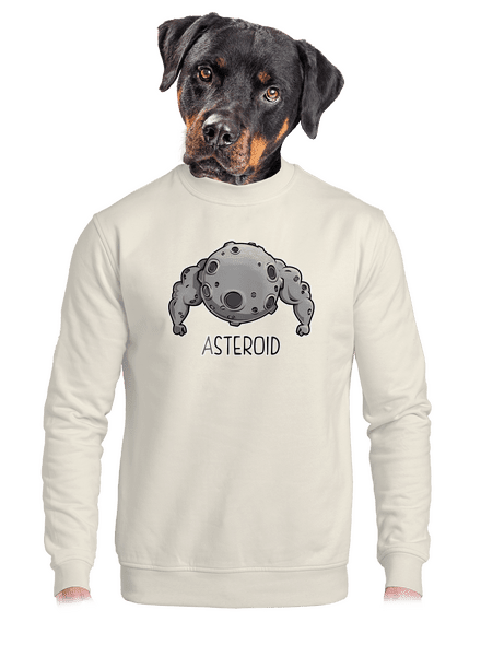 Asteroid unisex mikina bez kapuce Off White