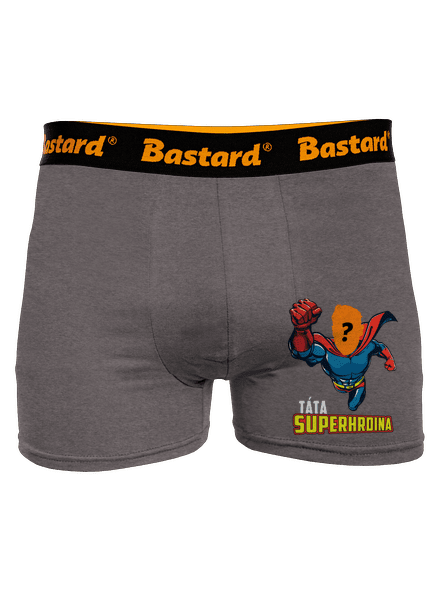 Táta superhrdina boxerky Gray Melange
