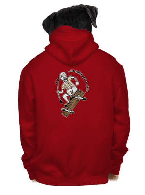 Starý, jak se cítím pánská mikina na zip Red