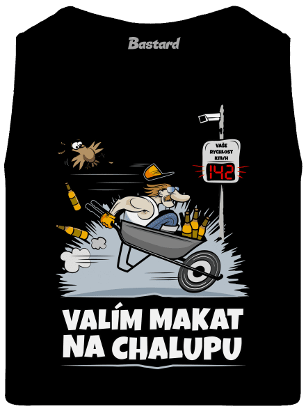 Valím na chalupu pánské tílko Black