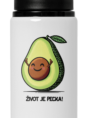 Život je pecka lahev na vodu White