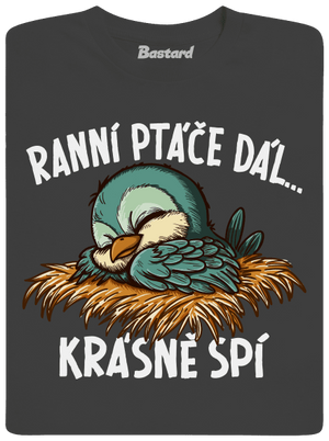 Ranní ptáče spí pánské dlouhý rukáv Dark Grey