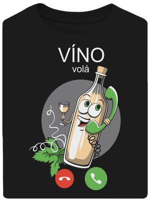 Bílé víno volá unisex tričko oversized Black