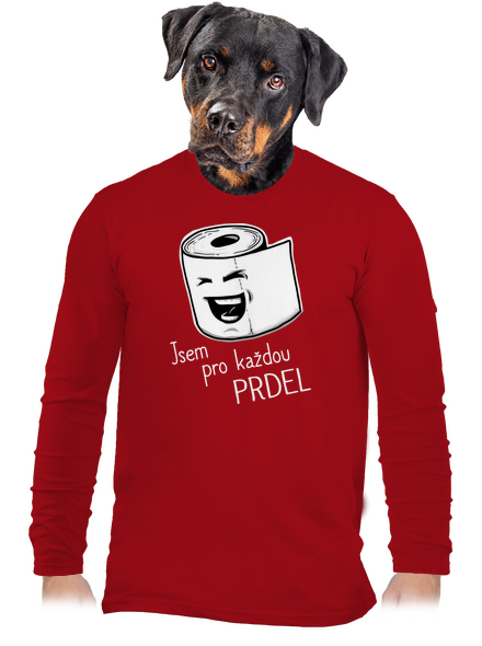 Prdel pánské dlouhý rukáv Red