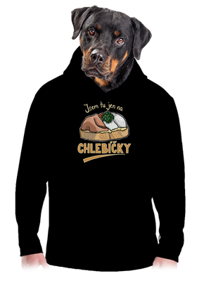 Na chlebíčky pánská mikina klokanka Black