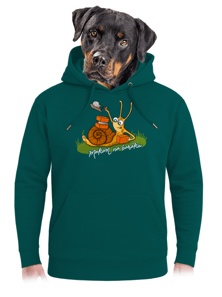 Makám na baráku unisex mikina premium Emerald Green