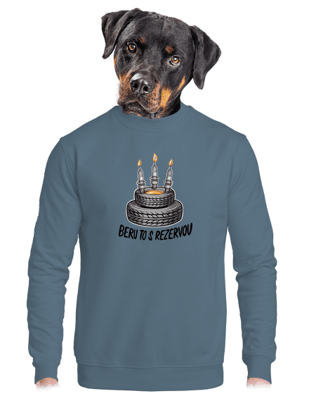 Beru to s rezervou unisex mikina bez kapuce Nordic Blue