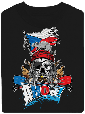 Ahoj unisex mikina bez kapuce Black