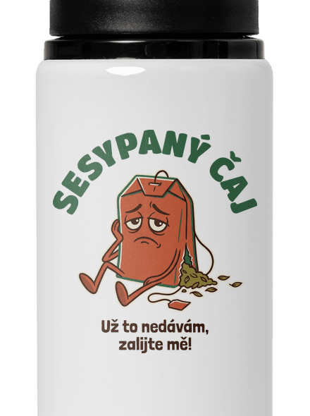 Sesypaný čaj lahev na vodu White