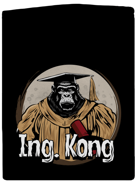 Ing. Kong pánská mikina na zip Black