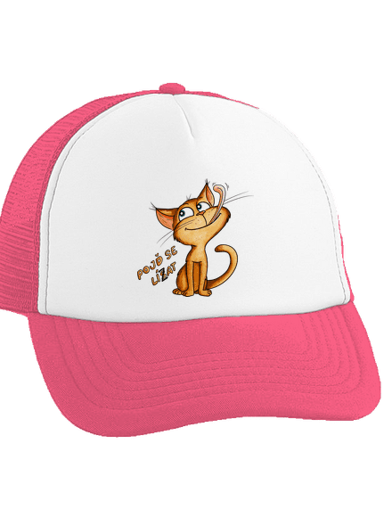 Pojď se lísat kšiltovka truckerka Fluorescent Pink cap