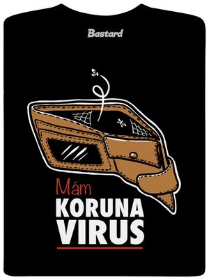 Korunavirus v peněžence dětské tričko Black